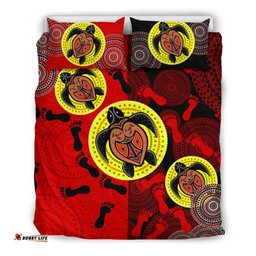 Aboriginal Bedding Set, Turtle Footprint Circle Dot Painting