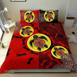 Aboriginal Bedding Set, Turtle Footprint Circle Dot Painting
