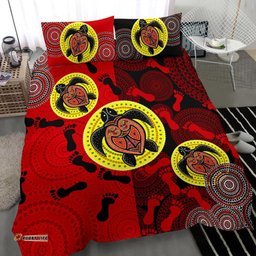 Aboriginal Bedding Set, Turtle Footprint Circle Dot Painting