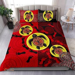 Aboriginal Bedding Set, Turtle Footprint Circle Dot Painting