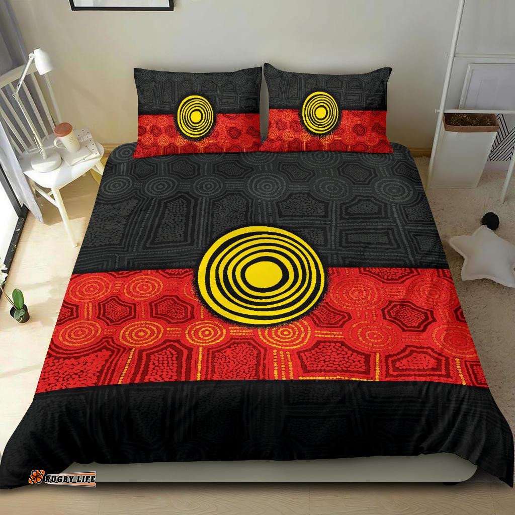 Aboriginal Bedding Set - Aussie Indigenous Flag