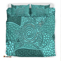 Turtle Bedding Set Aboriginal Green Style