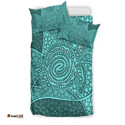 Turtle Bedding Set Aboriginal Green Style
