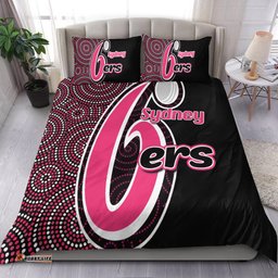Sydney Sixers Bedding Set Cricket Aboriginal Dot Patterns