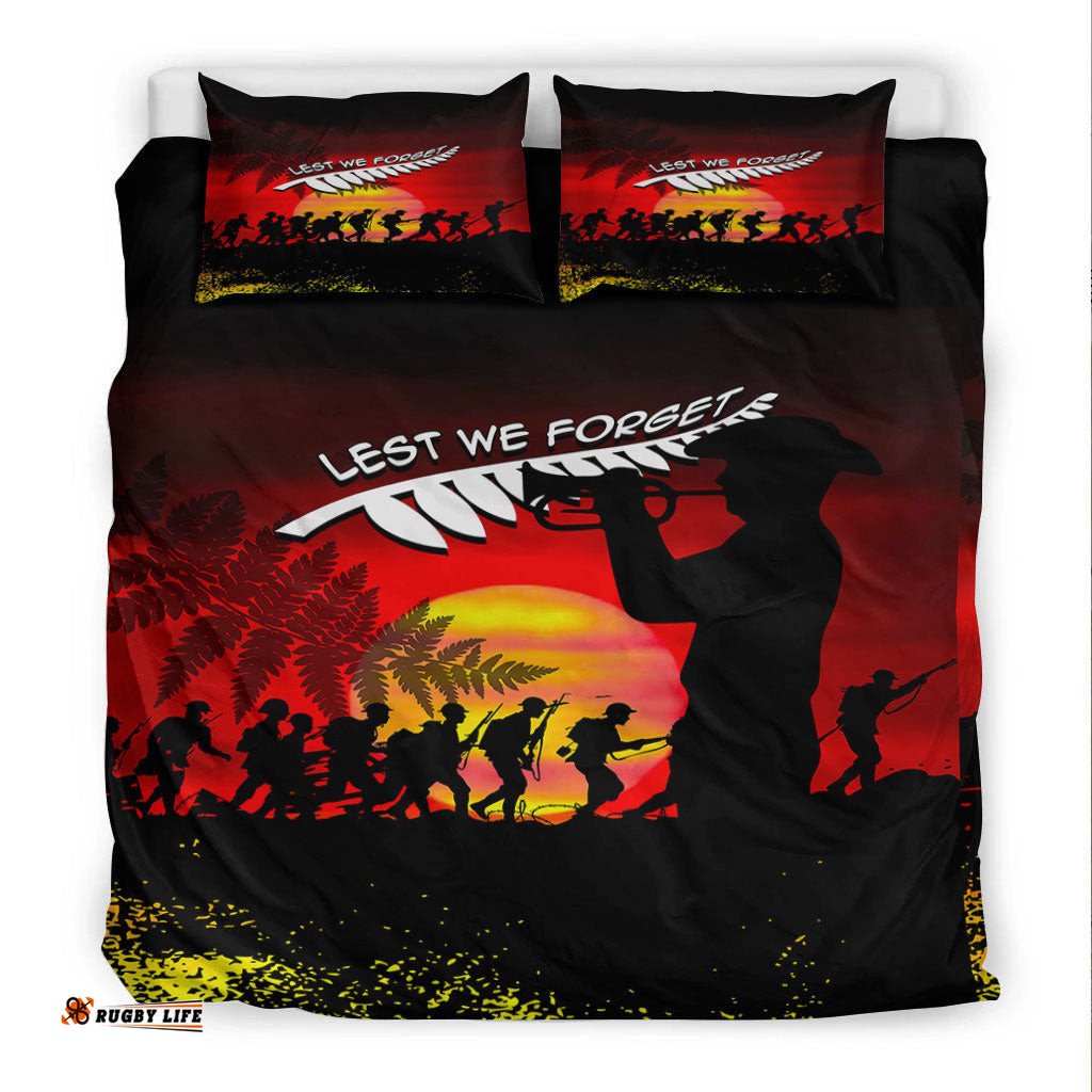 VibeHoodie Bedding Set - Anzac Lest We Forget Sun Bedding Set