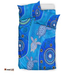 Aboriginal Art Turtle Bedding Set Indigenous Simple Vibes