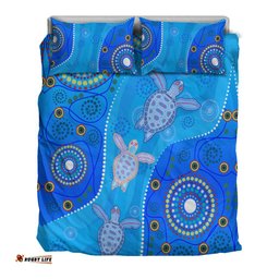 Aboriginal Art Turtle Bedding Set Indigenous Simple Vibes