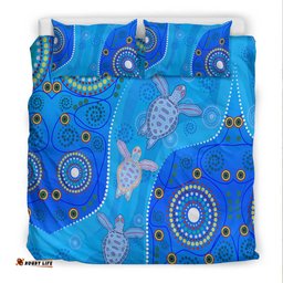 Aboriginal Art Turtle Bedding Set Indigenous Simple Vibes