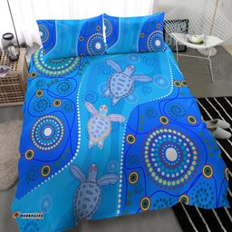 Aboriginal Art Turtle Bedding Set Indigenous Simple Vibes