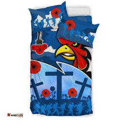 Roosters Anzac Day Bedding Set Military - Blue