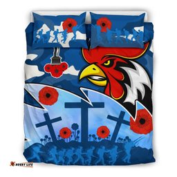 Roosters Anzac Day Bedding Set Military - Blue