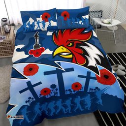 Roosters Anzac Day Bedding Set Military - Blue