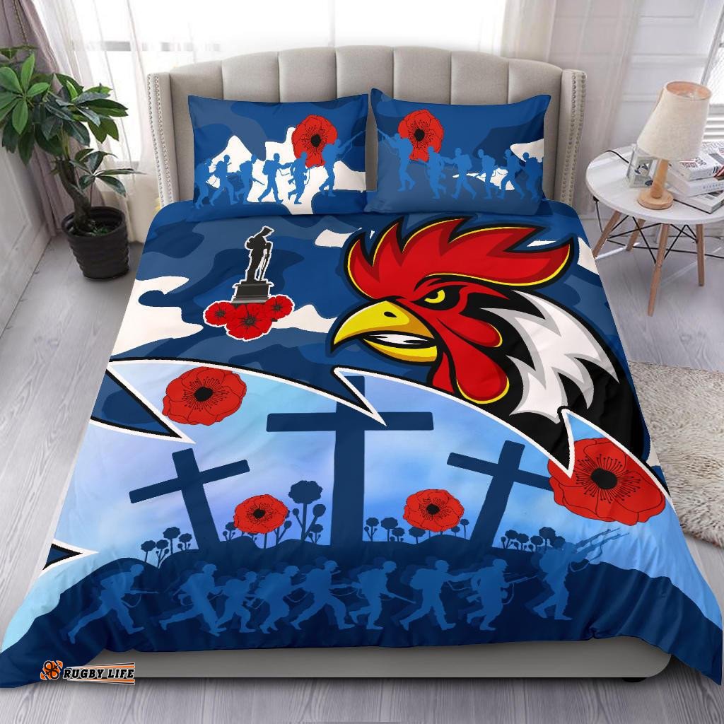 Roosters Anzac Day Bedding Set Military - Blue
