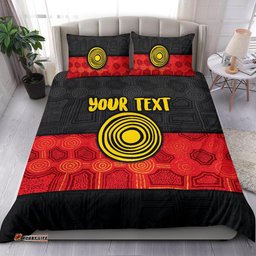 Personalised Aboriginal Bedding Set - Aussie Indigenous Flag