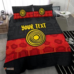 Personalised Aboriginal Bedding Set - Aussie Indigenous Flag