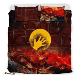Aboriginal Bedding Set - Indigenous Flag Hand Art