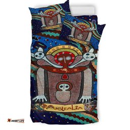 Australia Indigenous Bedding Set - Australia Wandjina With Animals