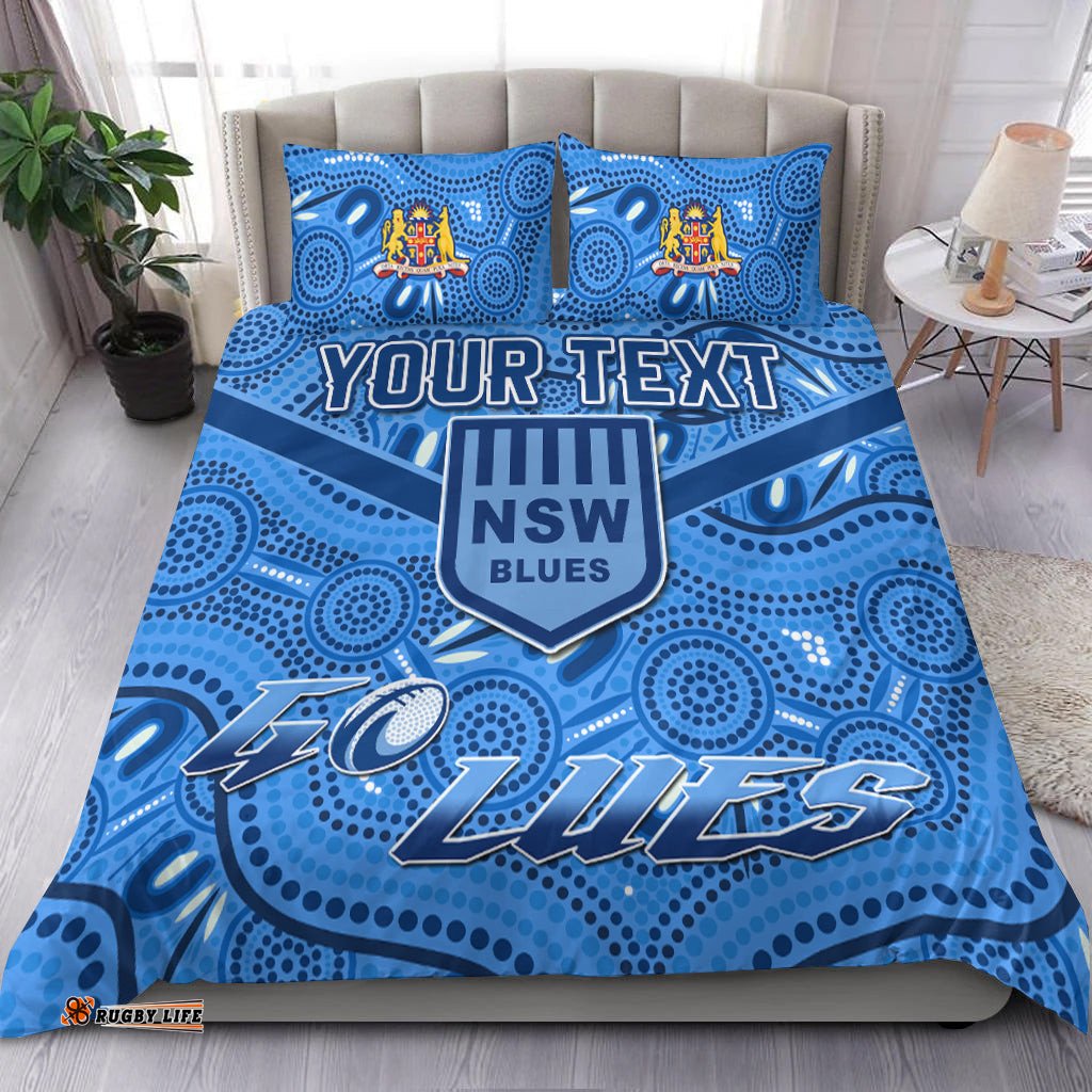Custom Personalised NSW Blues Bedding Set Aborginal Admirable