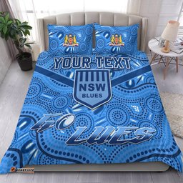 Custom Personalised NSW Blues Bedding Set Aborginal Admirable