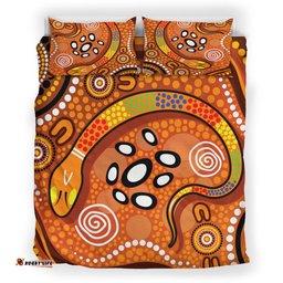 Australia Indigenous Bedding Set - The Aboriginal Inspired Rainbow Serpent
