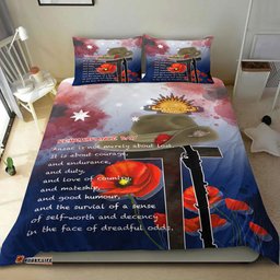VibeHoodie Bedding Set - Anzac Day Remembrance Day Qoute Bedding Set