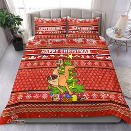 Australia Christmas Kangaroo Aboriginal Pattern Bedding Set -
