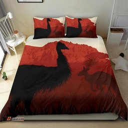 Bedding Set - Australian Nature with Emu and Kangaroo