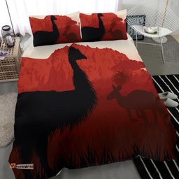 Bedding Set - Australian Nature with Emu and Kangaroo