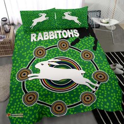 Naidoc Rabbitohs Bedding Set Aboriginal Vibes No.1