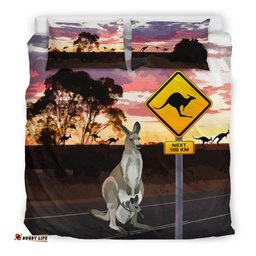 Bedding Sets - Kangaroo Bed Kangaroo Sign Landscape Art