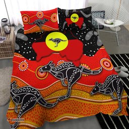 Aboriginal Flag Bedding Set Map Aussie