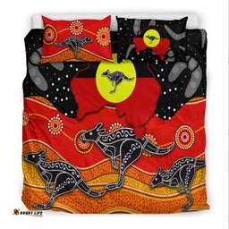 Aboriginal Flag Bedding Set Map Aussie