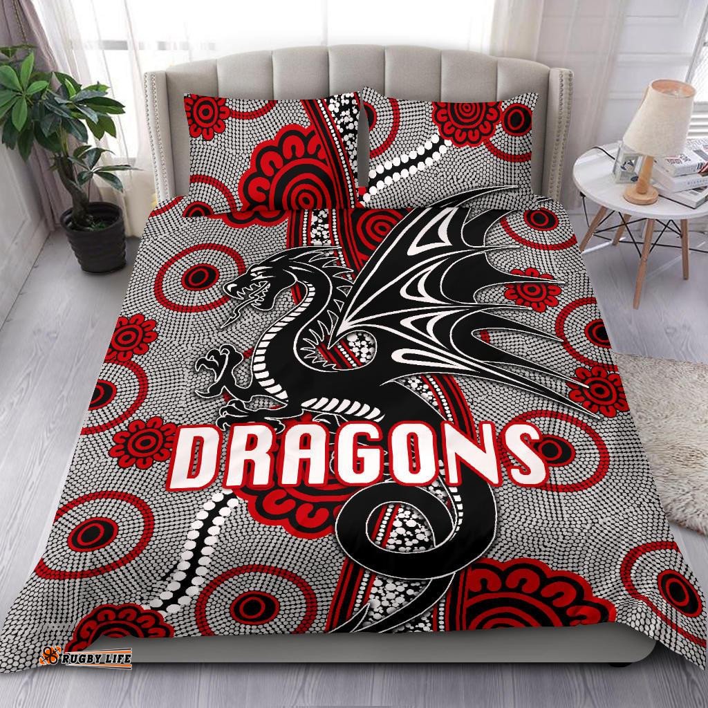 St. George Dragons Bedding Set Unique Indigenous Seamless Dots