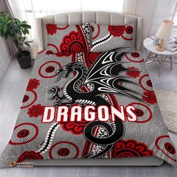St. George Dragons Bedding Set Unique Indigenous Seamless Dots