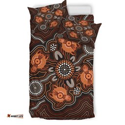 Australia Indigenous Bedding Set - Turtle Art Aboriginal Inspired