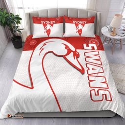 Sydney Football Bedding Set Swans 1874 Dot Painting Artsy