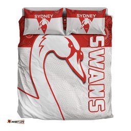 Sydney Football Bedding Set Swans 1874 Dot Painting Artsy