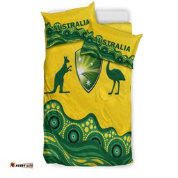 Australia Cricket Aboriginal Pattern Bedding Set -