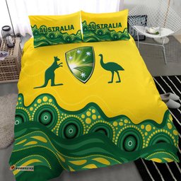 Australia Cricket Aboriginal Pattern Bedding Set -