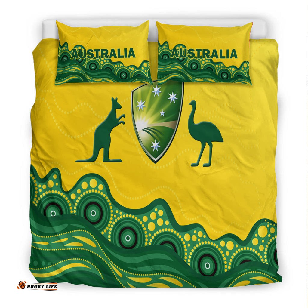 Australia Cricket Aboriginal Pattern Bedding Set -