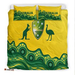 Australia Cricket Aboriginal Pattern Bedding Set -