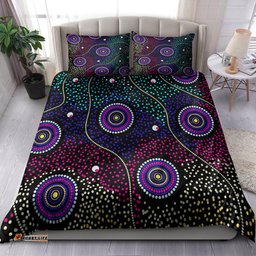 Australia Indigenous Bedding Set - Dreaming art aboriginal inspired background
