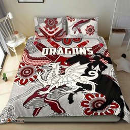 Dragons Bedding Set St. George Indigenous White