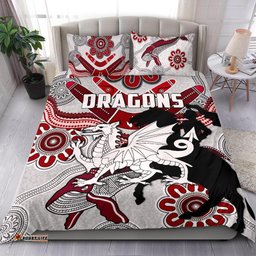 Dragons Bedding Set St. George Indigenous White
