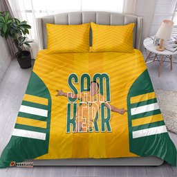 Custom Australia Matildas Bedding Set Sam Kerr Legend