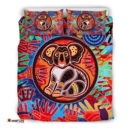 Aboriginal Bedding Set, Koala and Hand Art Dot Painting Bedding Set