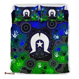 Aboriginal Bedding set - Torres Strait Symbol With Indigenous Patterns