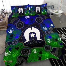 Aboriginal Bedding set - Torres Strait Symbol With Indigenous Patterns
