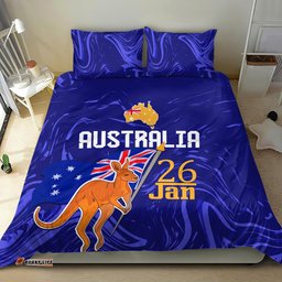 Proud To Be Australia Day Bedding Set Kangaroo with Flag Color