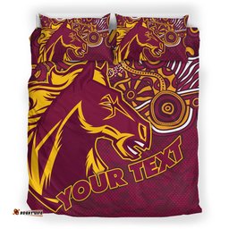 Broncos Rugby Bedding Set - Custom Super Indigenous Broncos Bedding Set RLT13